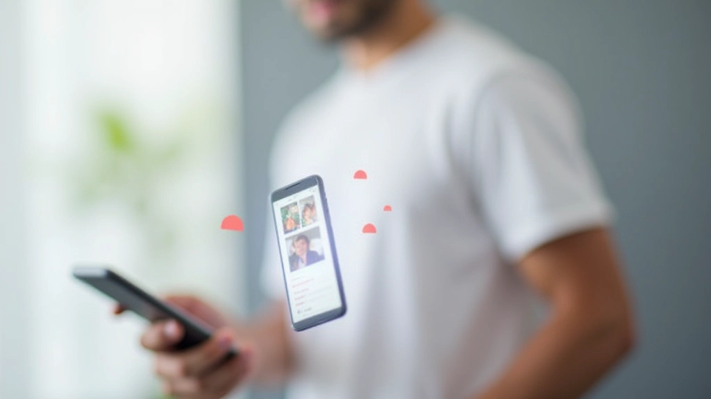 Mobile phone showing a website with progressive image loading, some images loaded and others still loading